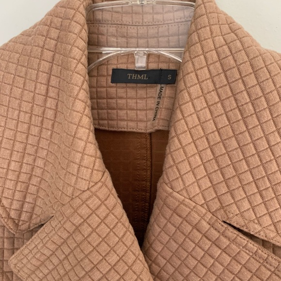 THML - Pierina Textured Color Block Waffle Peacoat - Picture 2 of 8